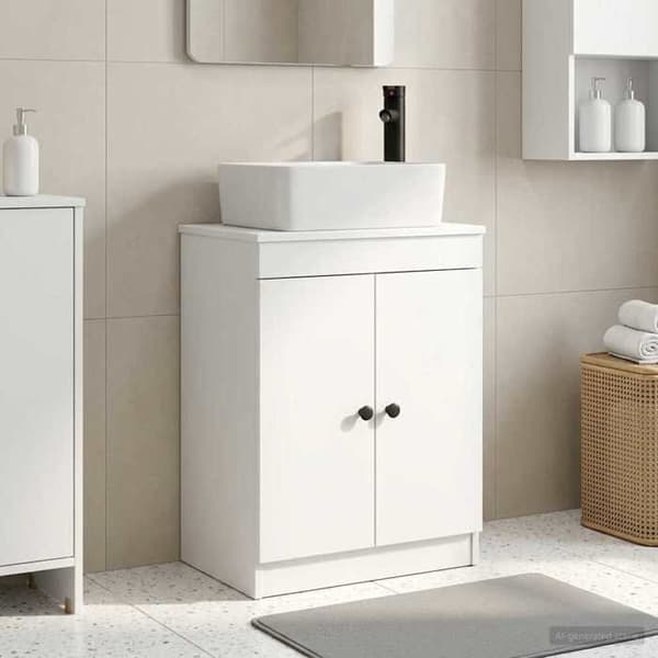 Maison Exclusive - Badeværelsesmøbel med hvid vask 54 x 35 x 83 cm