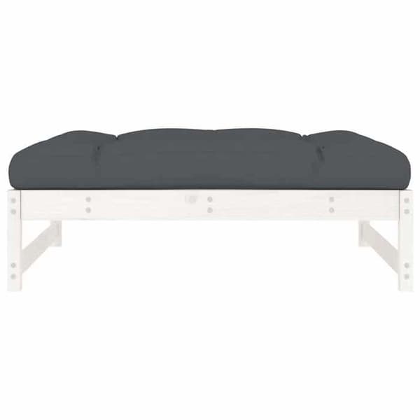 Maison Exclusive - Trädgårdsfotstöd 120x80 cm vit massiv furu