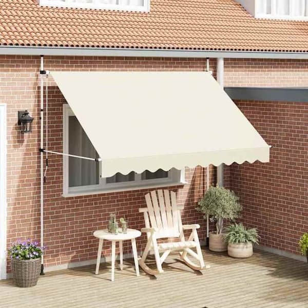 Maison Exclusive - Manuell utdragbar markis 300 cm Kräm Grädde