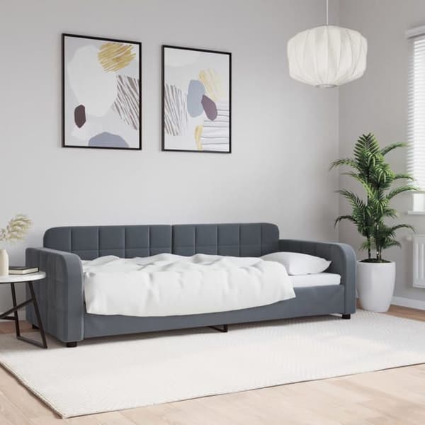 Maison Exclusive - Tummanharmaa lepotuoli 80x200 cm sametti Mörkgrå