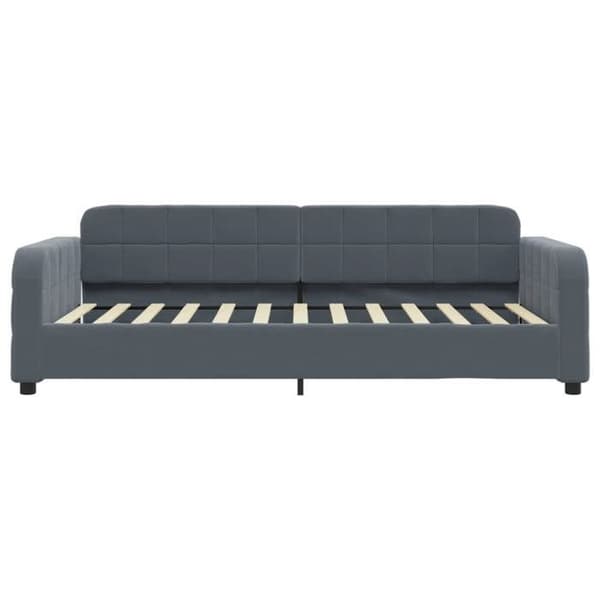 Maison Exclusive - Dagbädd med mörkgrå madrass 90x200 cm i sammet Mörkgrå