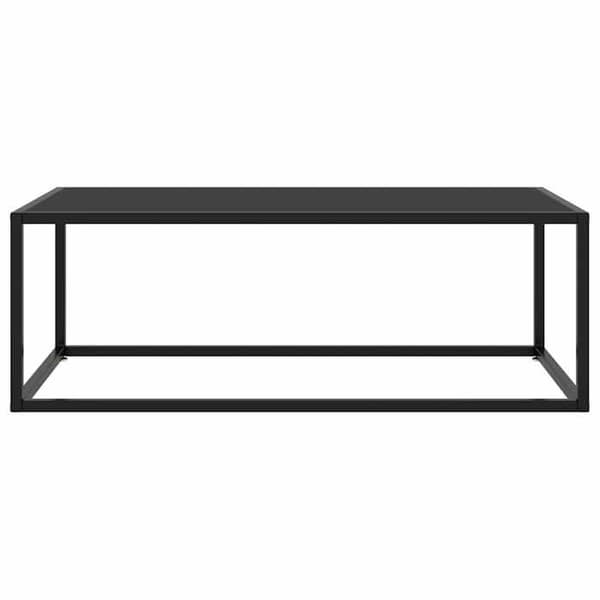 Maison Exclusive - Sort sofabord med sort glas 100x50x35 cm