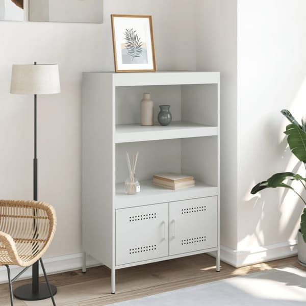 Maison Exclusive - Hvid buffet 68x39x113 cm stål