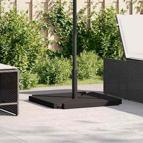 Maison Exclusive - Parasolfødder 4 stk. trekantet sort granit 14kg