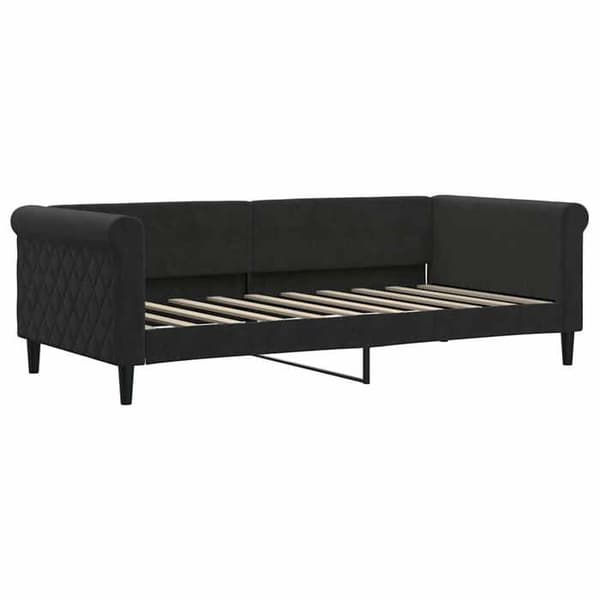 Maison Exclusive - Sengebund uden madras sort 90x190 cm fløjl