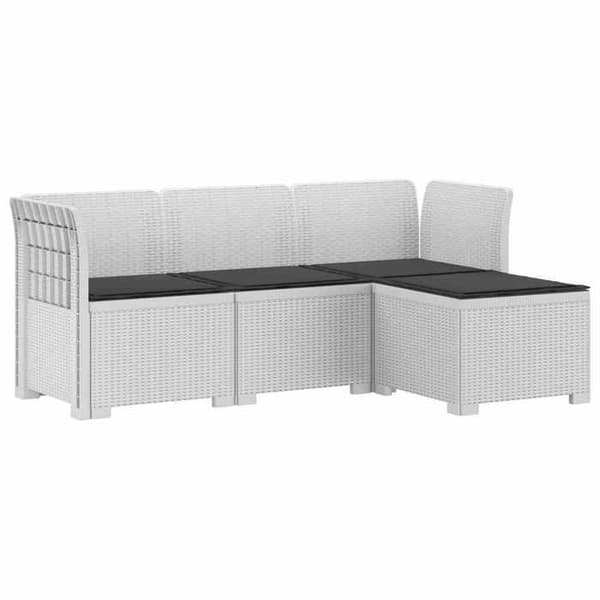 Havemøbel - EKSKLUSIV HUS - 4 pladser - Polypropylen (poly rattan) - UV-bestandig - Hvid Vit