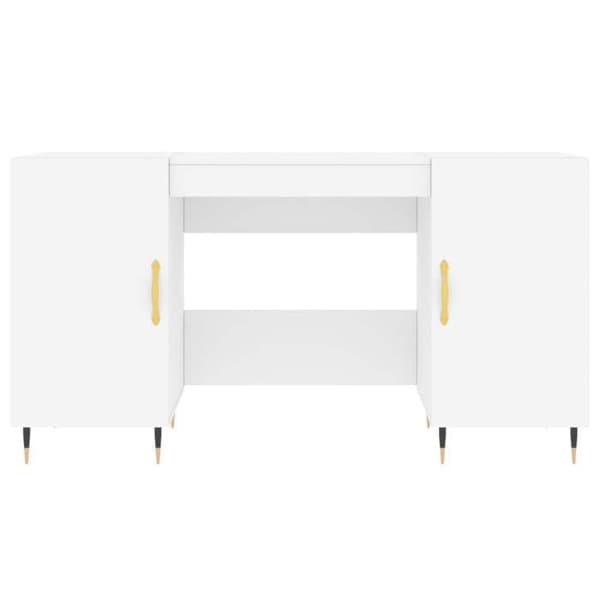 Kontor - EKSKLUSIV HUS - 140x50x75 cm - Hvid - Ingeniørtræ - 4 rum Vit