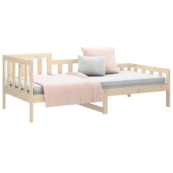 Maison Exclusive - Päivävuode ilman patjaa 90x190 cm massiivipuusta