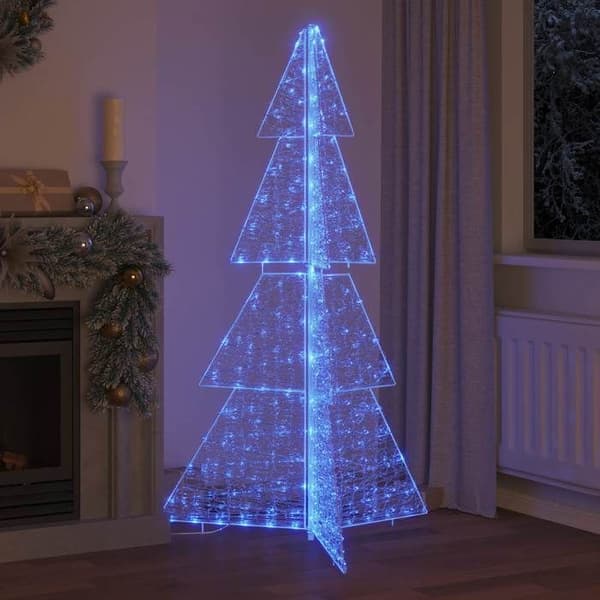 Juletræ - EKSKLUSIV HUS - 240 LED - Blå - 180 cm - USB-strøm Blå