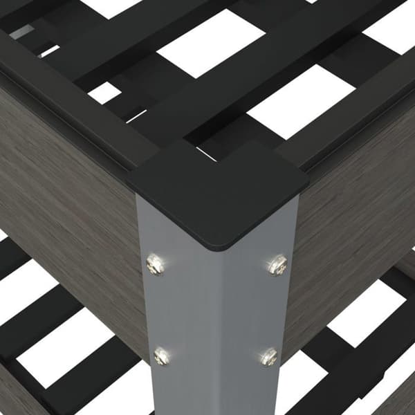 Maison Exclusive - Hævet havebed med hylde Grå 150x50x75 cm WPC Grå