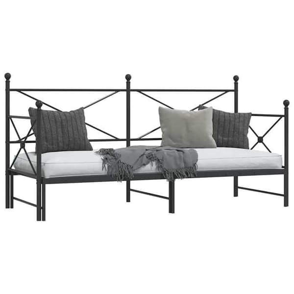 Maison Exclusive - Sovesofa med udtræk uden madras sort 90x200 cm stål