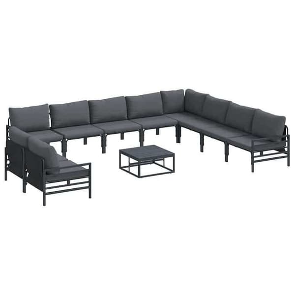 Maison Exclusive - 11 osan musta terassikalustesarja