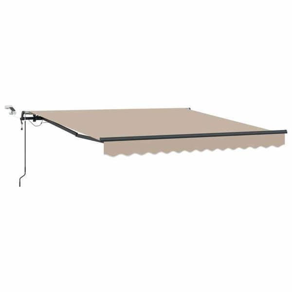 Maison Exclusive - Elektrisk markis med LED och sensor 3,5 x 2,5 m Beige beige