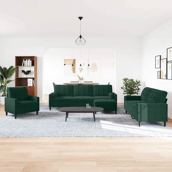 Maison Exclusive - 4-delat soffset med kuddar och sammetstrumpor