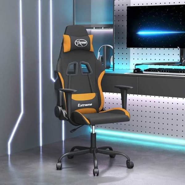 Maison Exclusive - Spilstol Sort og orange Stof