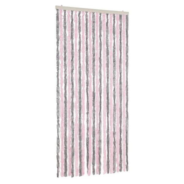 Maison Exclusive - Hopeanharmaa ja vaaleanpunainen hyttysverkko 90x220 cm chenille