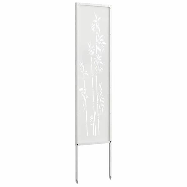 Maison Exclusive - Trädgårdssekretessskärm Blommig Vit 32 x 140 cm