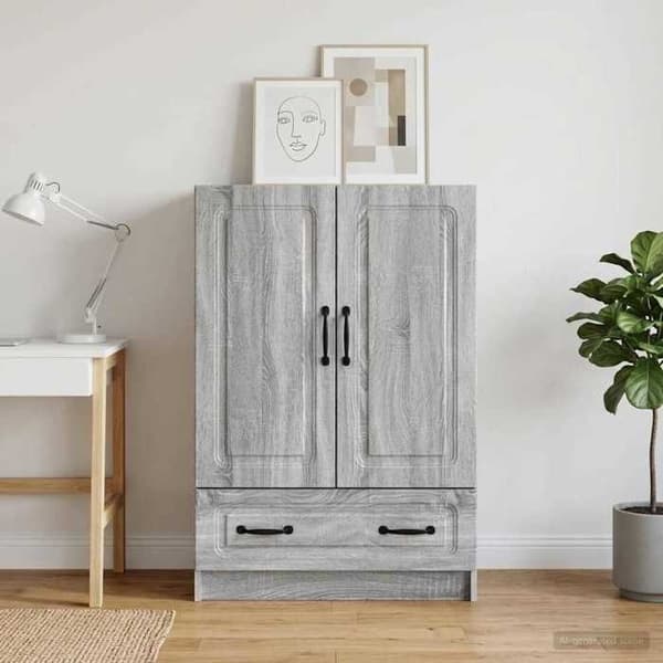 Buffet - EKSKLUSIVT HUS - Sonoma grå - Grå - Ingeniørtræ - 66 x 34,5 x 92 cm Sonoma grå