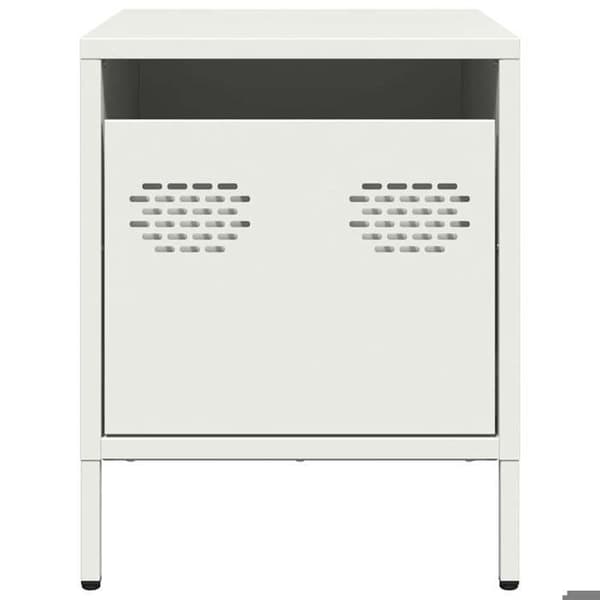 Maison Exclusive - Sängbord vit 35x39x43,5 cm stål