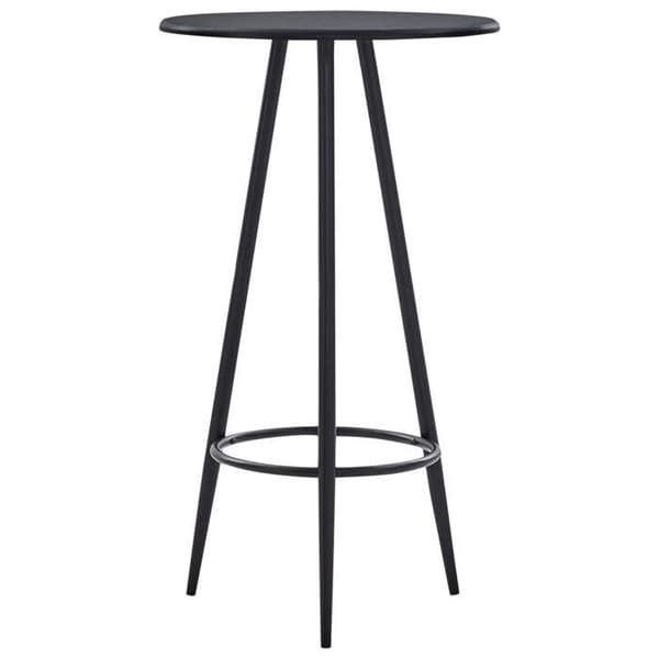 Barbord - Eksklusivt Hus - Sort - Ø 60 cm - Stålben