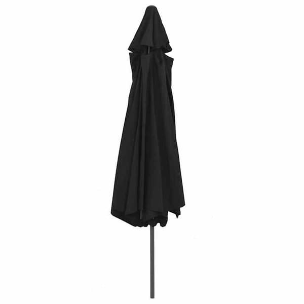 Maison Exclusive - Haveparasol med metalmast 390 cm sort