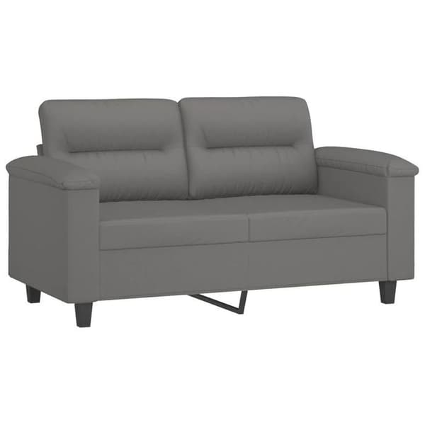 Maison Exclusive - 4-delars soffgrupp med mörkgrå kuddar i mikrofiber