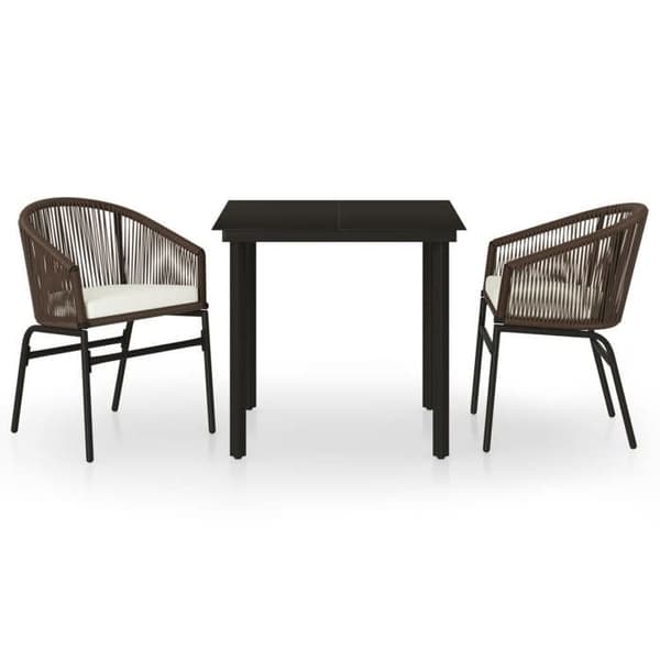 Maison Exclusive - Trädgårdsset 3 delar Brun