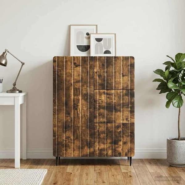 Maison Exclusive - Buffé Ek rökig 66 x 34,5 x 91,5 cm Ingenjörsträ