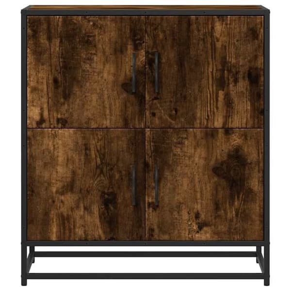 Maison Exclusive - Buffé ek rökig 68x35x76 cm ingenjörsträ