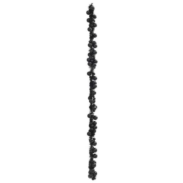 Maison Exclusive - LED-joulupalloköynnös musta 186 cm polystyreeni