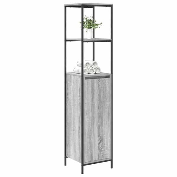 Maison Exclusive - Badeværelsesmøbel med hylder sonoma grå 36x35x165 cm