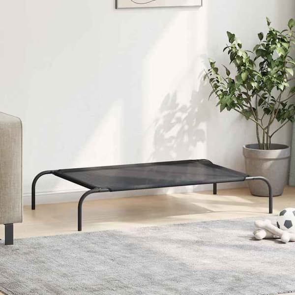 Maison Exclusive - Hævet hundeseng Sort L Textilène