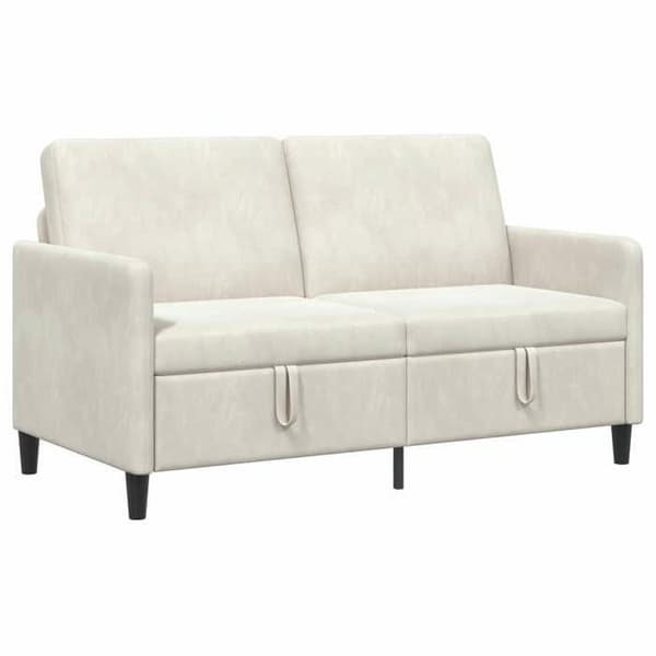 Maison Exclusive - Soffa med förvaring 2 platser Kräm 152 x 78 x 87 cm Polyester Grädde