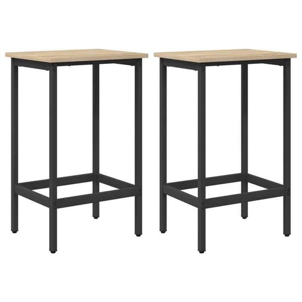 Maison Exclusive - Barstol 2 st Sonoma ek 40 x 32 x 64 cm