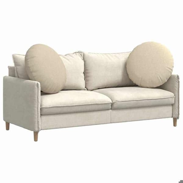 Sittkuddar - EXKLUSIVT HEM - Ø60 x 21 cm - 2-pack - Kräm - Avtagbar Grädde