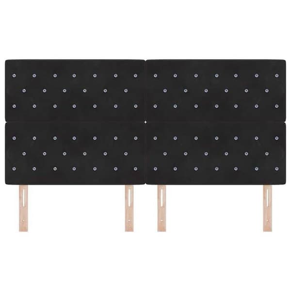 Maison Exclusive - Svart sänggavel 180 cm Sammet