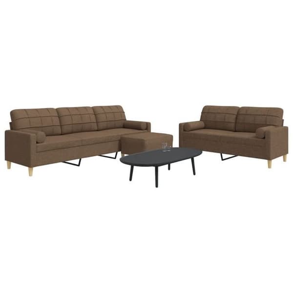Maison Exclusive - Sæt af 3 sofaer, fodskammel og dekorative puder