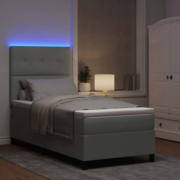 Maison Exclusive - LED-jousipatja Harmaa 80 x 200 cm Sametti