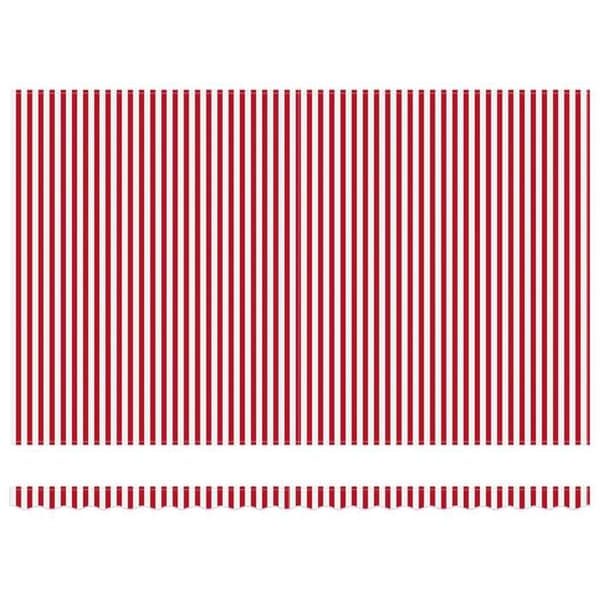 Maison Exclusive - Fällbart tak i röd och vit 500 × 300 cm