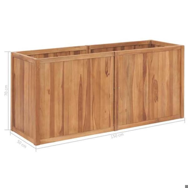 Maison Exclusive - Hævet havebed 150x50x70 cm Solid teaktræ