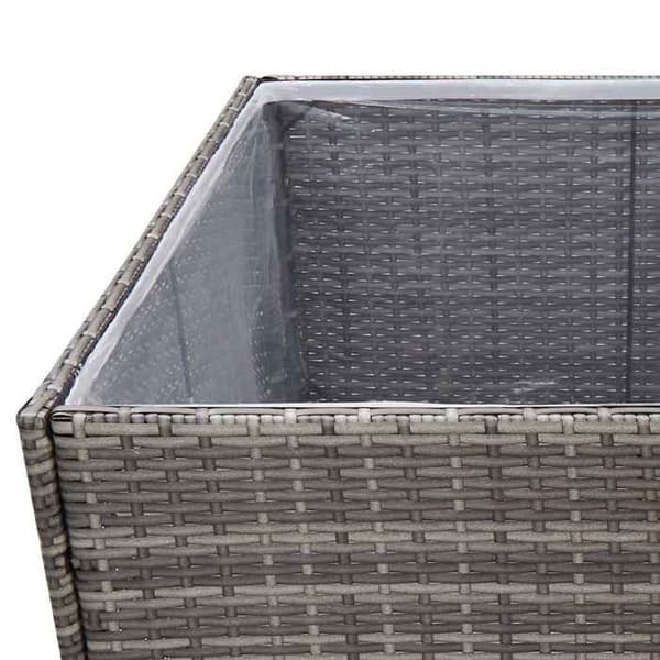 Maison Exclusive - Jardinière Grå 80x80x80 cm Vævet Harpiks