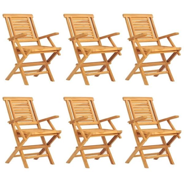 Maison Exclusive - Trädgårdsset 7 delar i massivt teakträ
