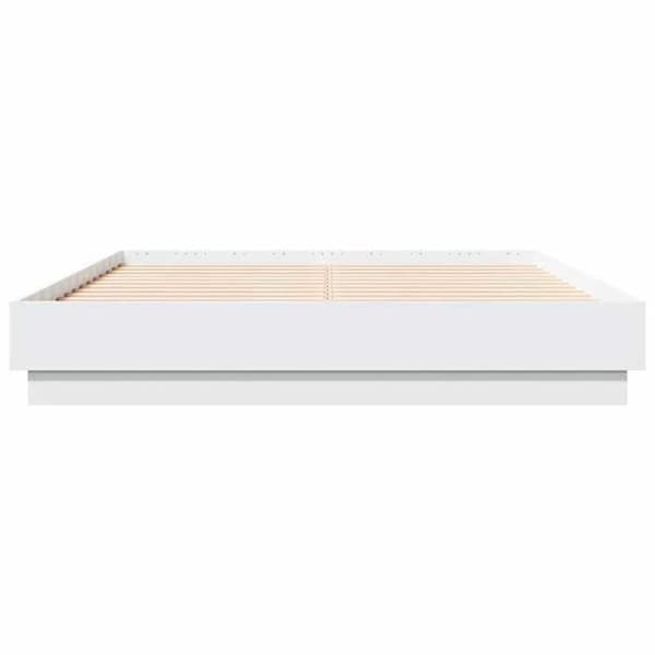 Maison Exclusive - Sängram utan madrass vit 135x190 cm