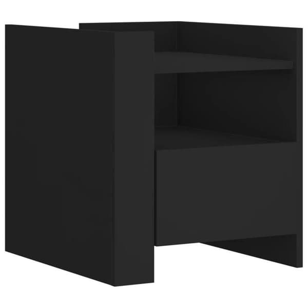 Maison Exclusive - Sort natbord 45x50x50 cm ingeniørtræ