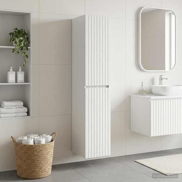 Maison Exclusive - Väggmonterad Badrumsskåp Vit 33 x 34,5 x 160 cm Vit