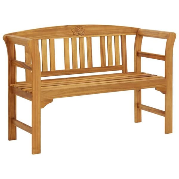 Maison Exclusive - Bænk rosa 1-plads 114 cm Solid akacietræ Naturlig