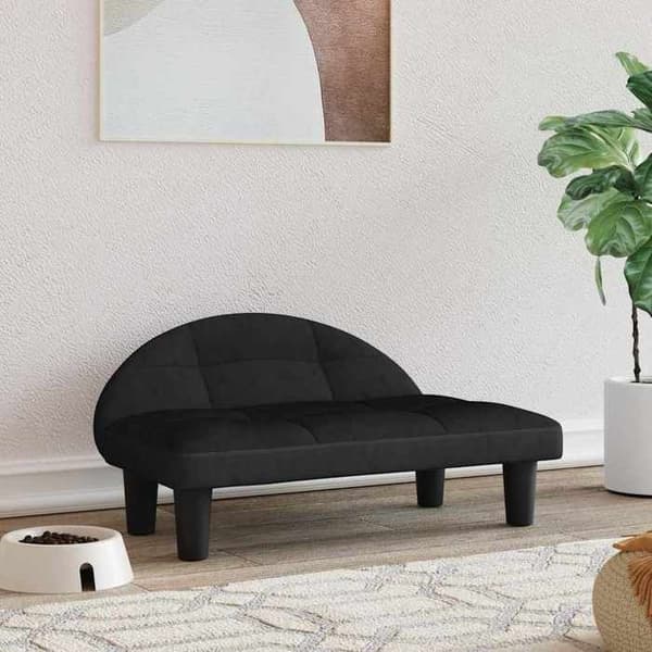 Maison Exclusive - Musta koiranpeti 70x52x30 cm sametti svart