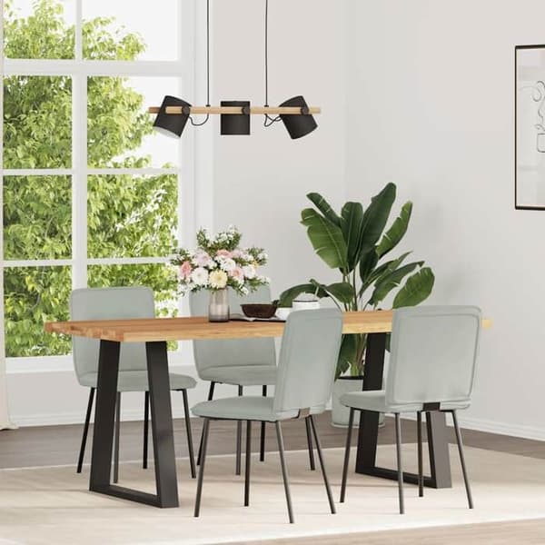 Maison Exclusive - Matstolar set om 4 Ljusgrå Sammet
