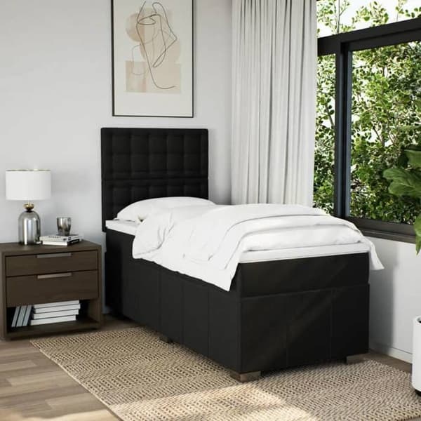 Sengestel med madras - Eksklusiv Hus - Sort - 90x200 cm - Lamelseng