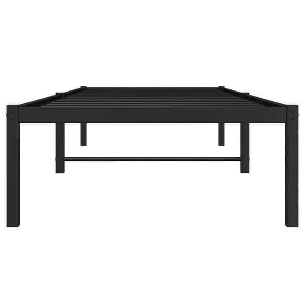 Maison Exclusive - Metal sengestel uden madras sort 75x190 cm